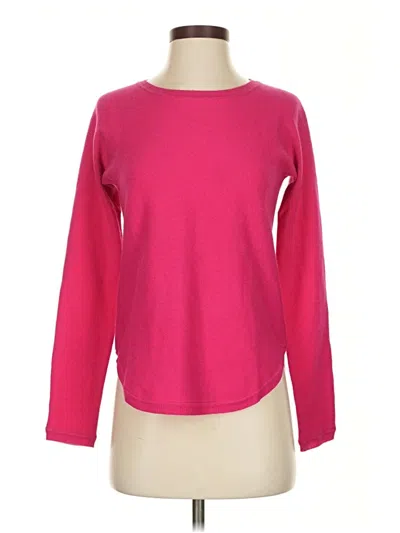 Pre-owned Garnet Hill Cashmere Pullover Sweater In Pink