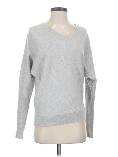 Pre-owned Garnet Hill Cashmere Pullover Sweater In Silver