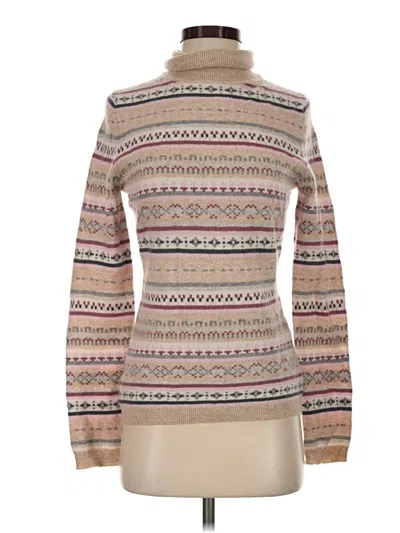 Pre-owned Garnet Hill Cashmere Pullover Sweater In Tan