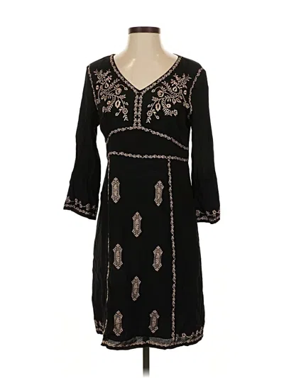 Pre-owned Garnet Hill Casual Dress In Black