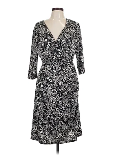 Pre-owned Garnet Hill Casual Dress In Black