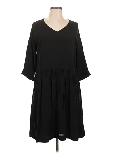 Pre-owned Garnet Hill Casual Dress In Black
