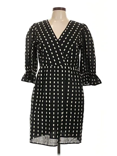 Pre-owned Garnet Hill Casual Dress In Black