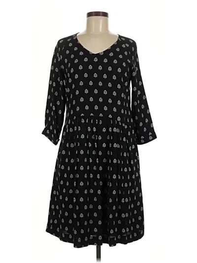 Pre-owned Garnet Hill Casual Dress In Black