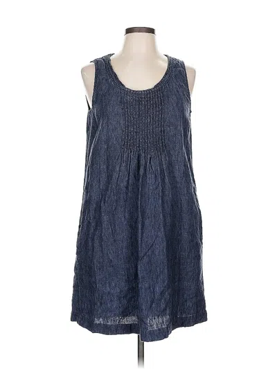 Pre-owned Garnet Hill Casual Dress In Blue