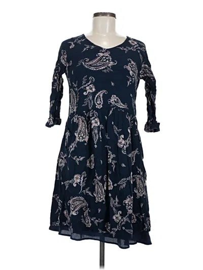 Pre-owned Garnet Hill Casual Dress In Blue