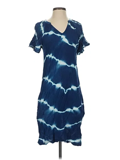 Pre-owned Garnet Hill Casual Dress In Blue