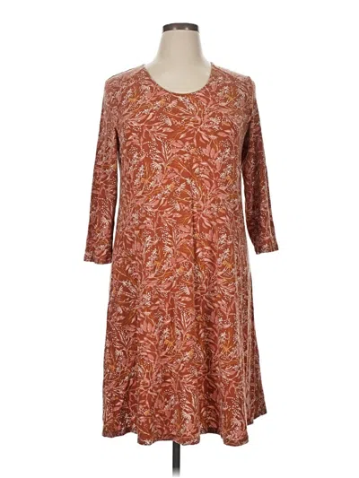 Pre-owned Garnet Hill Casual Dress In Brown