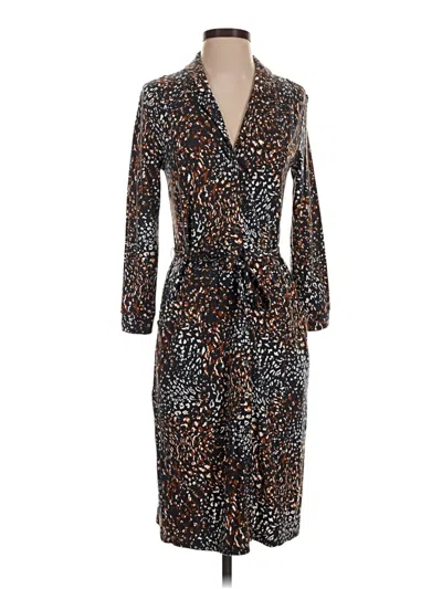 Pre-owned Garnet Hill Casual Dress In Brown