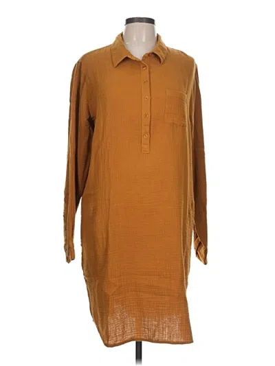 Pre-owned Garnet Hill Casual Dress In Brown