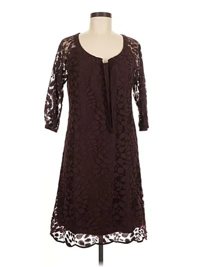 Pre-owned Garnet Hill Casual Dress In Brown