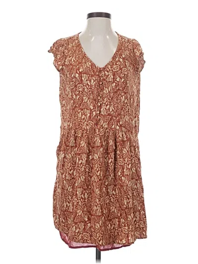 Pre-owned Garnet Hill Casual Dress In Brown