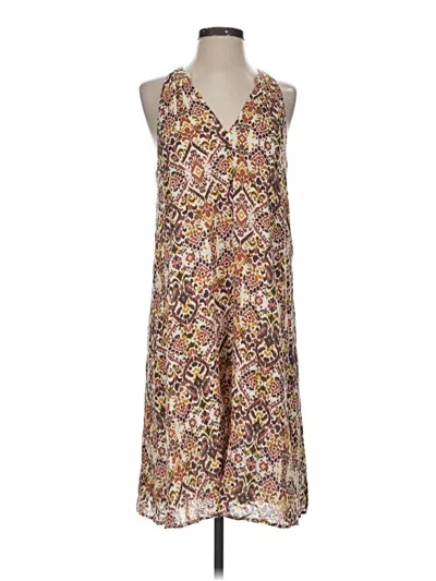 Pre-owned Garnet Hill Casual Dress In Brown