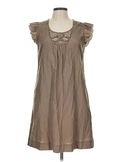 Pre-owned Garnet Hill Casual Dress In Brown