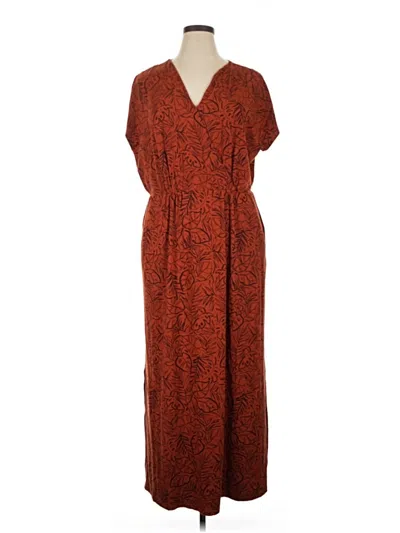 Pre-owned Garnet Hill Casual Dress In Brown