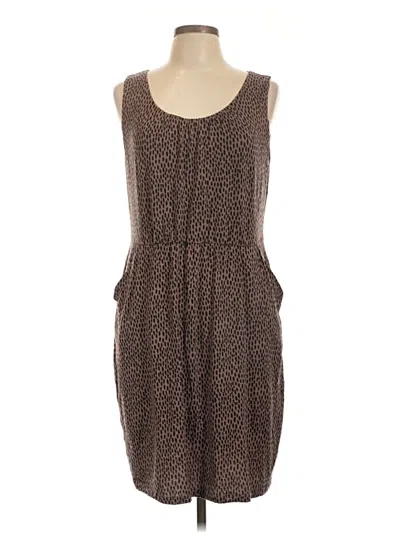 Pre-owned Garnet Hill Casual Dress In Brown