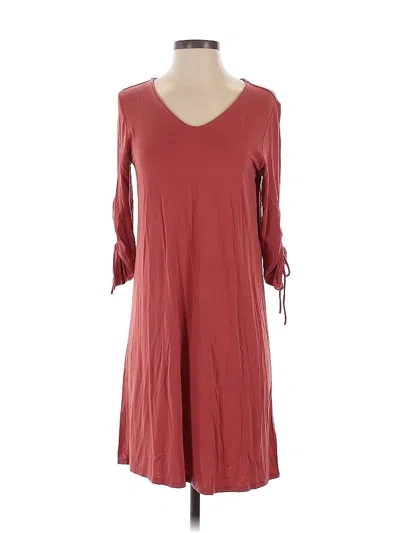 Pre-owned Garnet Hill Casual Dress In Burgundy
