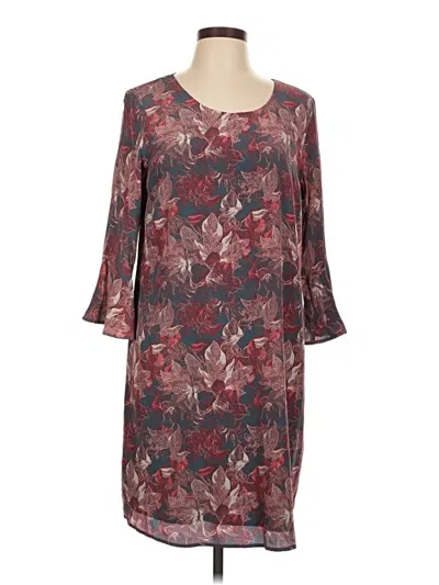 Pre-owned Garnet Hill Casual Dress In Burgundy