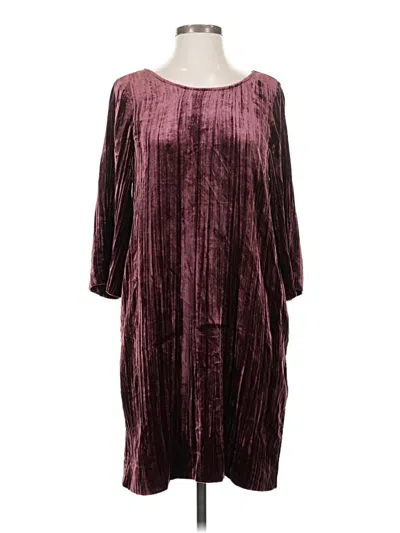 Pre-owned Garnet Hill Casual Dress In Burgundy