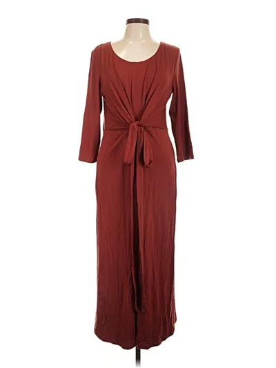 Pre-owned Garnet Hill Casual Dress In Burgundy