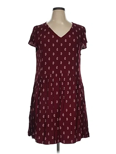 Pre-owned Garnet Hill Casual Dress In Burgundy