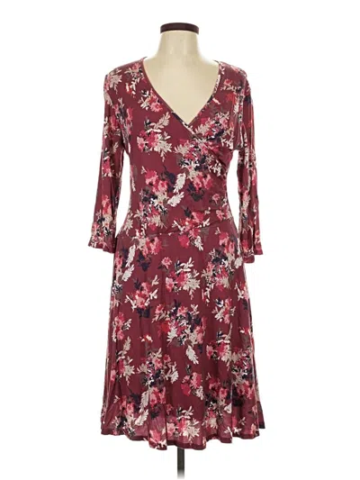 Pre-owned Garnet Hill Casual Dress In Burgundy