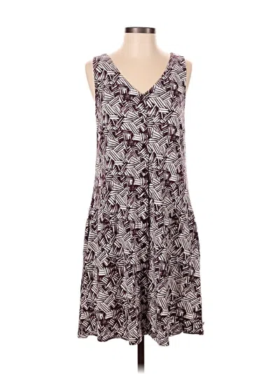 Pre-owned Garnet Hill Casual Dress In Burgundy