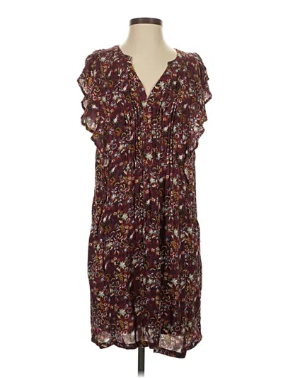 Pre-owned Garnet Hill Casual Dress In Burgundy