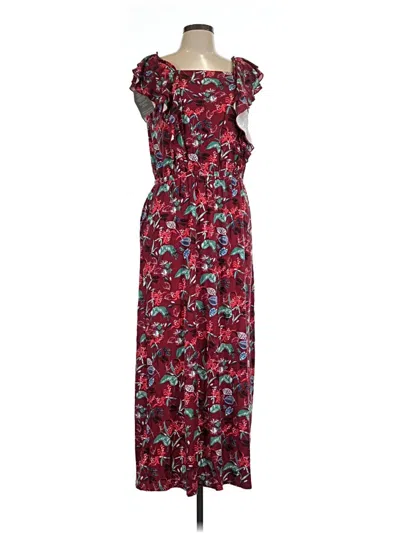 Pre-owned Garnet Hill Casual Dress In Burgundy