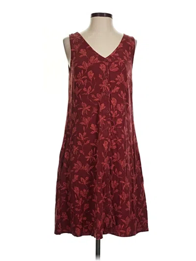 Pre-owned Garnet Hill Casual Dress In Burgundy