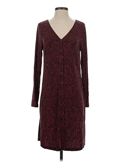 Pre-owned Garnet Hill Casual Dress In Burgundy