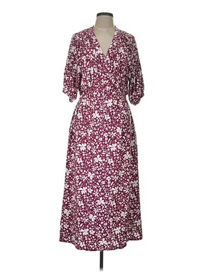 Pre-owned Garnet Hill Casual Dress In Burgundy
