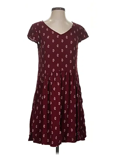 Pre-owned Garnet Hill Casual Dress In Burgundy