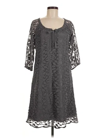 Pre-owned Garnet Hill Casual Dress In Gray