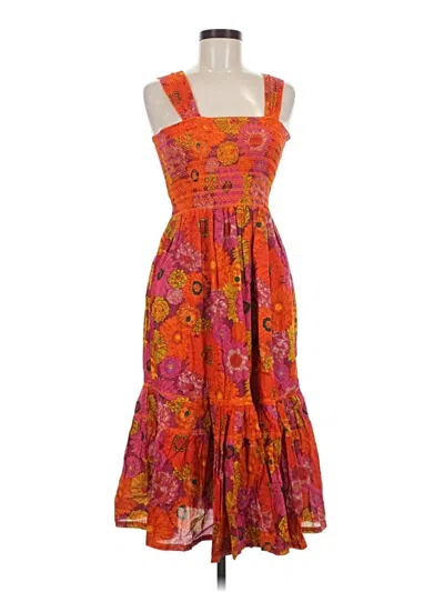 Pre-owned Garnet Hill Casual Dress In Orange
