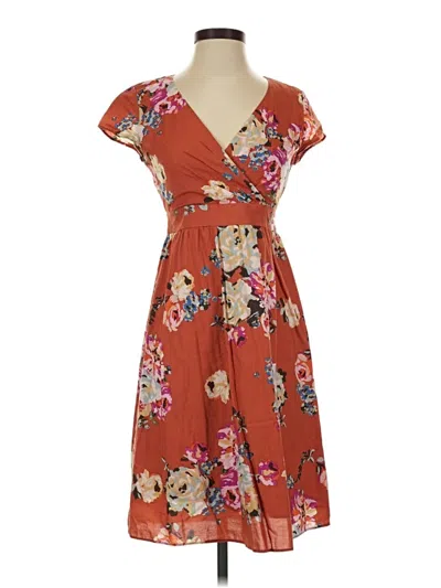 Pre-owned Garnet Hill Casual Dress In Orange