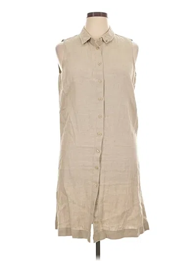 Pre-owned Garnet Hill Casual Dress In Tan