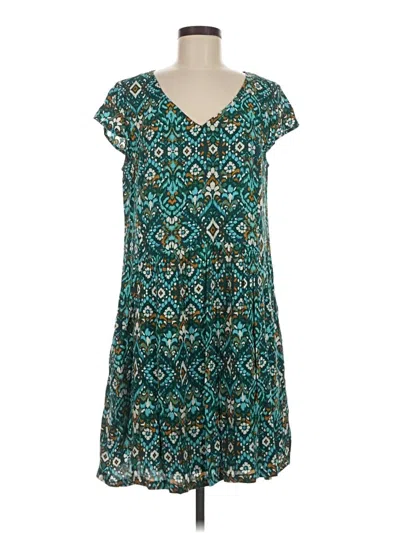 Pre-owned Garnet Hill Casual Dress In Teal