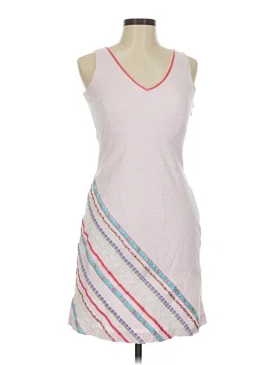 Pre-owned Garnet Hill Casual Dress In White