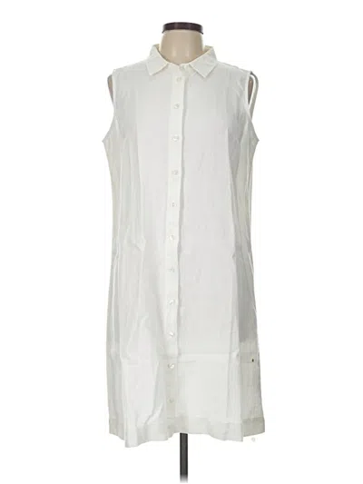 Pre-owned Garnet Hill Casual Dress In White