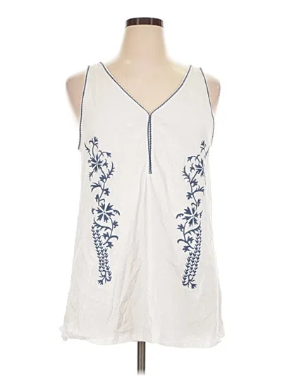 Pre-owned Garnet Hill Casual Dress In White