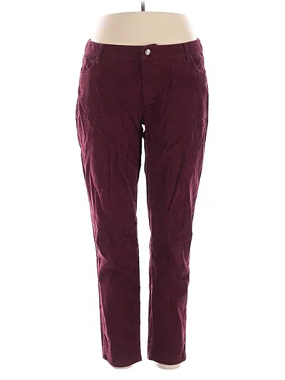 Pre-owned Garnet Hill Casual Pants In Burgundy
