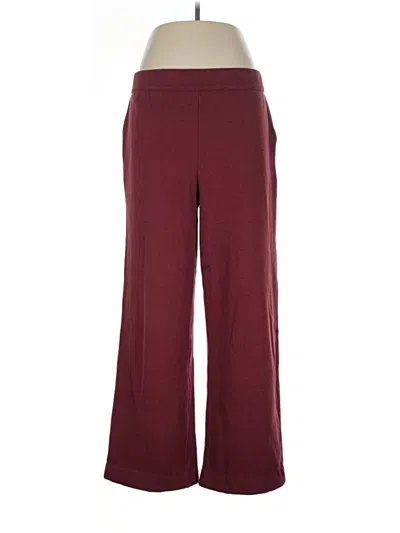 Pre-owned Garnet Hill Casual Pants In Burgundy