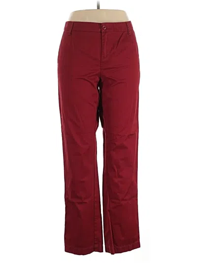 Pre-owned Garnet Hill Casual Pants In Burgundy
