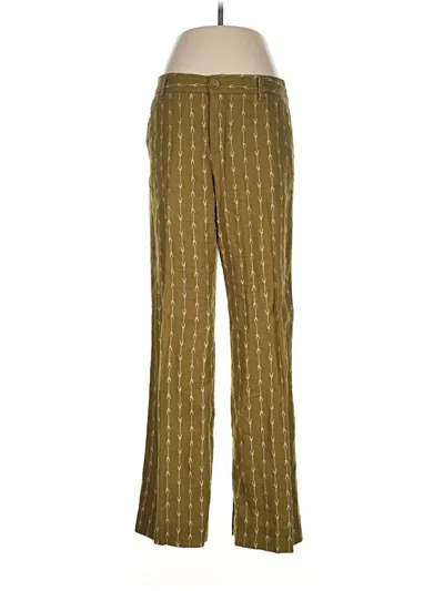Pre-owned Garnet Hill Casual Pants In Gold