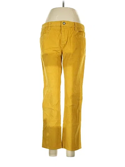 Pre-owned Garnet Hill Casual Pants In Yellow