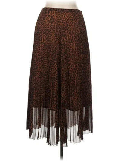 Pre-owned Garnet Hill Casual Skirt In Brown