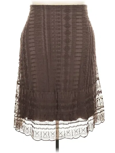 Pre-owned Garnet Hill Casual Skirt In Brown