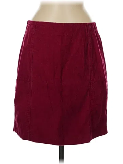 Pre-owned Garnet Hill Casual Skirt In Burgundy