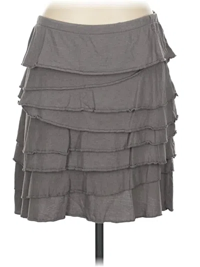 Pre-owned Garnet Hill Casual Skirt In Gray